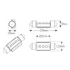 LED Autolamps Festoon Bulb White Canbus Compatible 180
