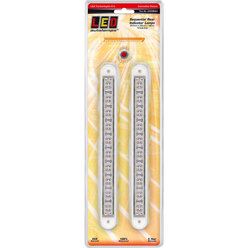 LED Autolamps Indicator Strip Lamp Sequential Clear 237 x