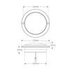 LED Autolamps 12V Black Chrome Round Reverse Lamp With