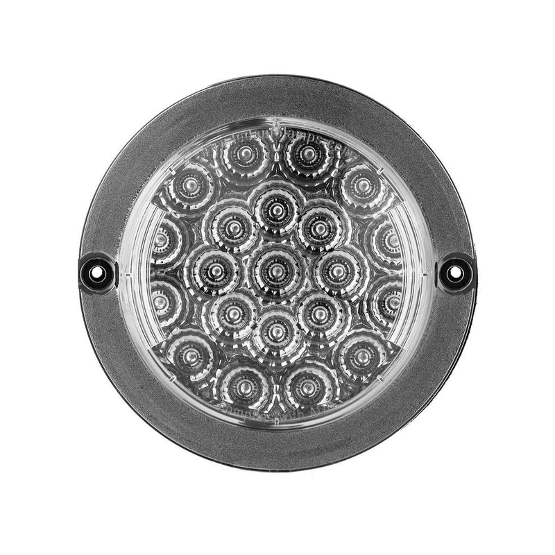 LED Autolamps 12V Stop/Tail Lamp Black Chrome Round With