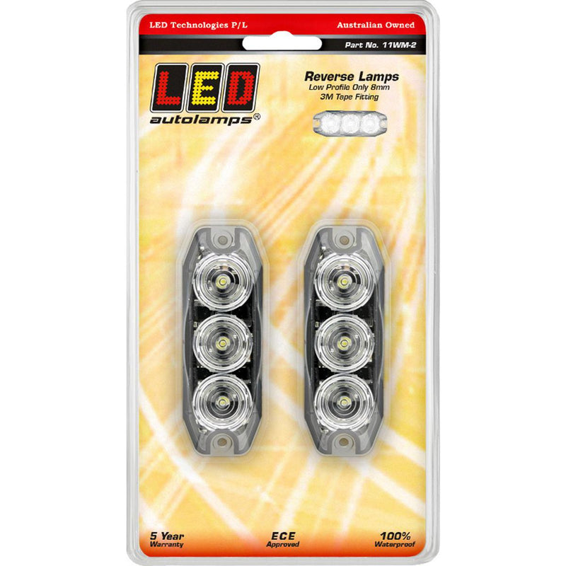 LED Autolamps Reverse LED Lamp 12/24V Horizontal/Vertical