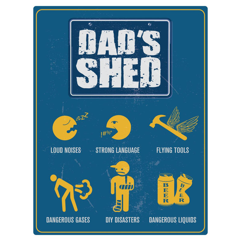 Gear Up Metal Sign Dads Shed RTSGS100-9
