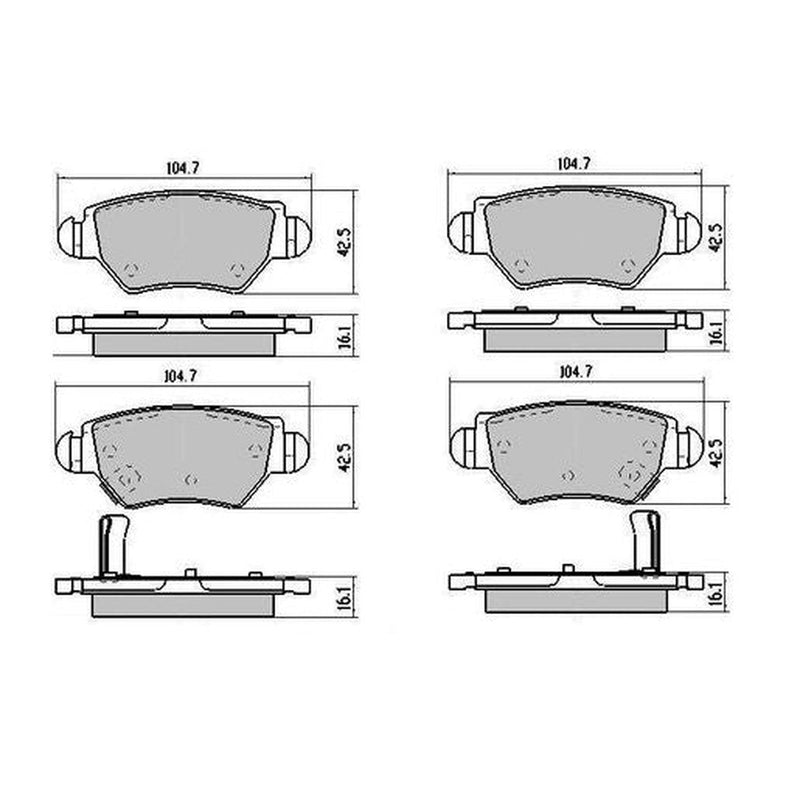 RDA Phantom Ceramic Brake Pad Set Rear RDC1425
