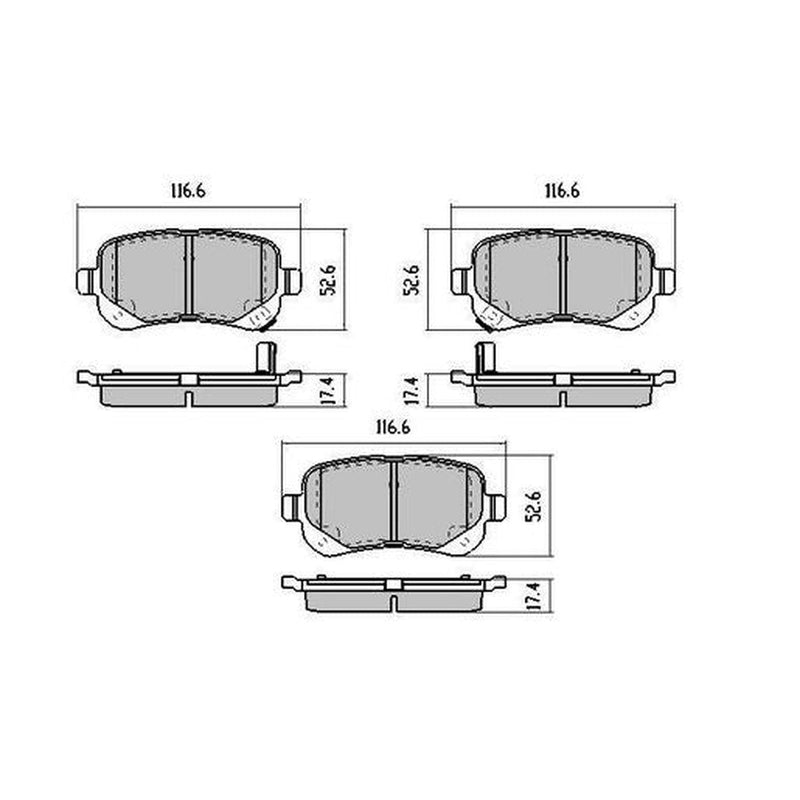 RDA Phantom Ceramic Brake Pad Set Rear RDC2070