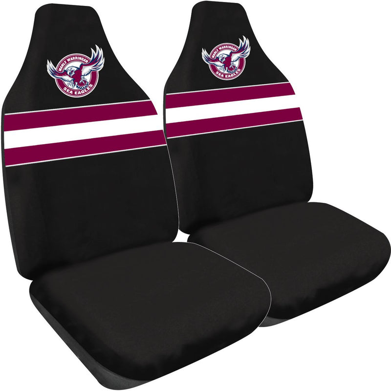 NRL Front Car Seat Covers Polyester, Sea Eagles - Pair