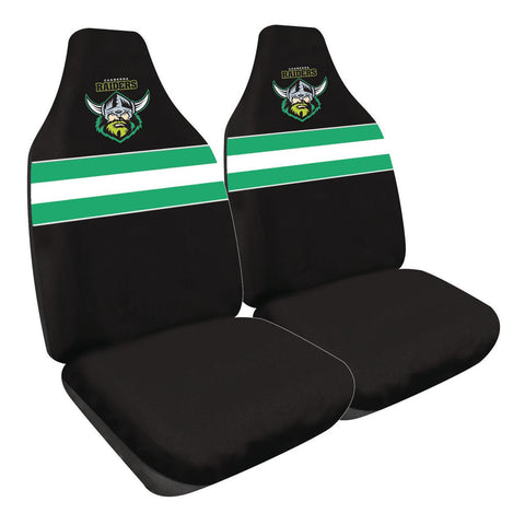 NRL Front Car Seat Covers Polyester, Raiders - Pair