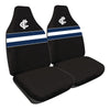 AFL Front Car Seat Covers Polyester, Black/Blue - Pair