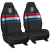 AFL Front Car Seat Covers Polyester, Black/Red - Pair