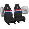 AFL Front Car Seat Covers Polyester, Black/Red - Pair