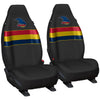 AFL Front Car Seat Covers Polyester, Black/Red - Pair