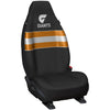 AFL Front Car Seat Covers Polyester, Black/Orange - Pair