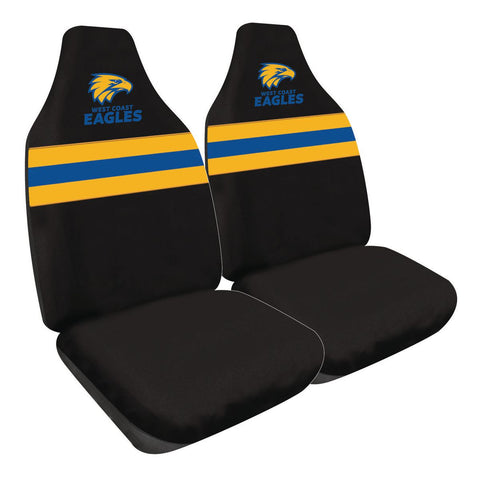 AFL Front Car Seat Covers Polyester, Black/Yellow - Pair