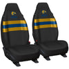 AFL Front Car Seat Covers Polyester, Black/Yellow - Pair