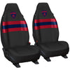 AFL Front Car Seat Covers Polyester, Black/Red - Pair