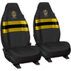 AFL Front Car Seat Covers Polyester, Black/Yellow - Pair