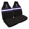 AFL Front Car Seat Covers Polyester, Black/Purple - Pair