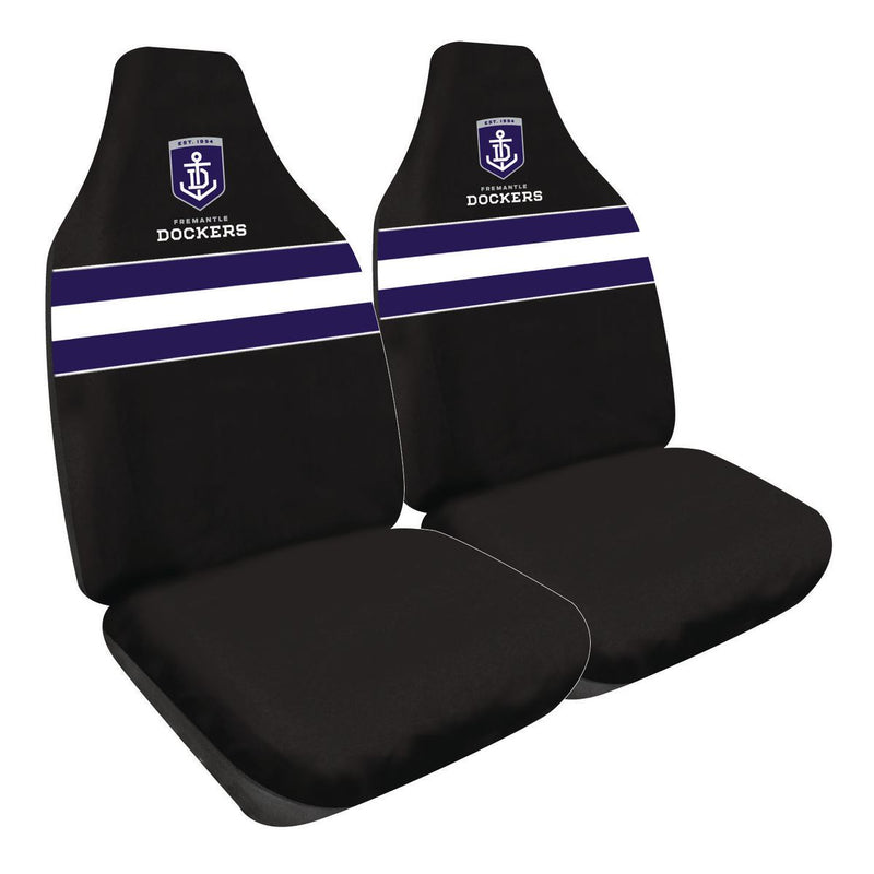 AFL Front Car Seat Covers Polyester, Black/Purple - Pair