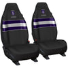 AFL Front Car Seat Covers Polyester, Black/Purple - Pair