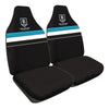 AFL Front Car Seat Covers Polyester, Black/White - Pair