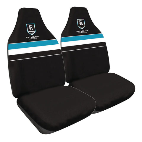 AFL Front Car Seat Covers Polyester, Black/White - Pair