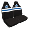 AFL Front Car Seat Covers Polyester, Black/White - Pair