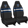 AFL Front Car Seat Covers Polyester, Black/Blue - Pair