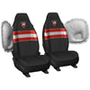 AFL Front Car Seat Covers Polyester, Black/Red - Pair