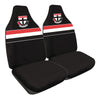 AFL Front Car Seat Covers Polyester, Black/Red - Pair