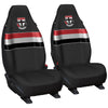 AFL Front Car Seat Covers Polyester, Black/Red - Pair
