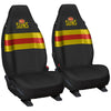 AFL Front Car Seat Covers Polyester, Black/Yellow - Pair