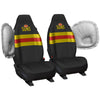 AFL Front Car Seat Covers Polyester, Black/Yellow - Pair