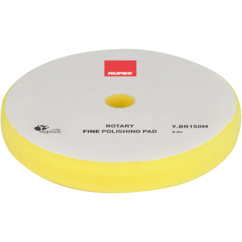 Rupes Bigfoot Rotary Foam Polishing Pad Yellow Fine 135mm