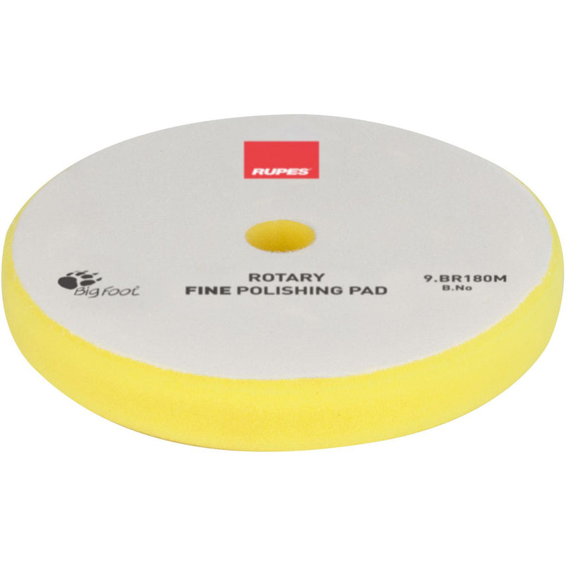 Rupes Bigfoot Rotary Foam Polishing Pad Yellow Fine 160mm