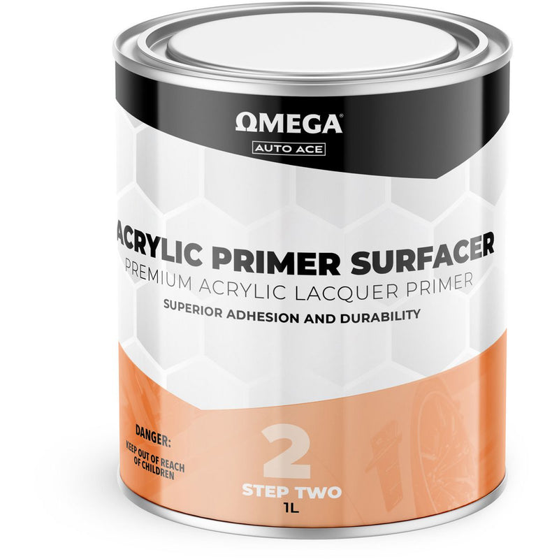 Omega Premium Acrylic Lacquer Primer Surfacer Grey 1L