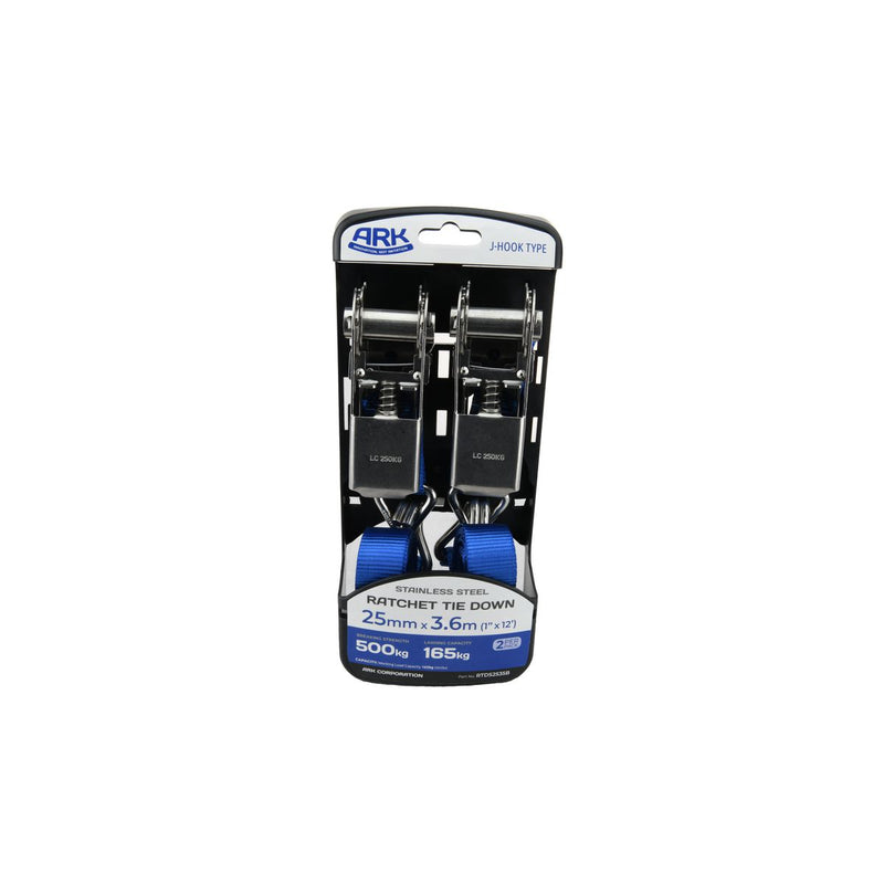 Ark Rachet Tie Down Stainless Steel 165kg 25mm x 3.5m 2