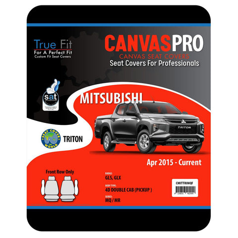 True Fit Tailored Fit Front Car Seat Covers Canvas,