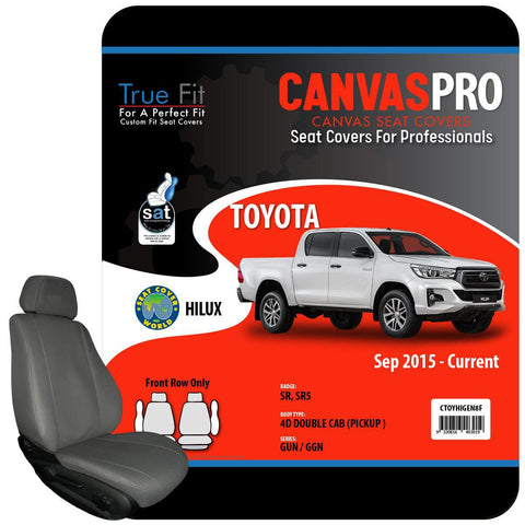 True Fit Tailored Fit Front Car Seat Covers Canvas,