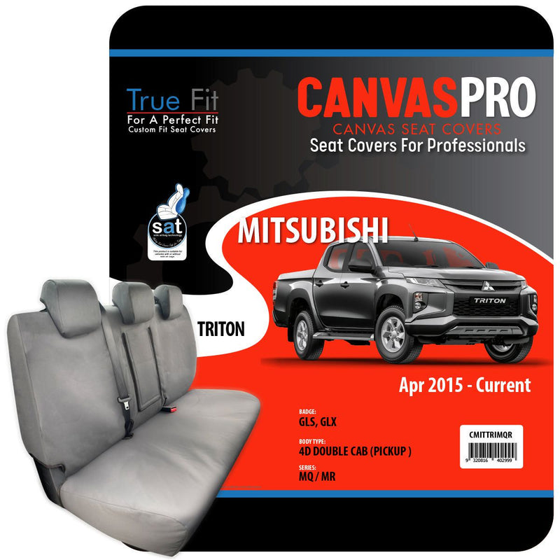 True Fit Tailored Fit Rear Car Seat Cover Canvas,