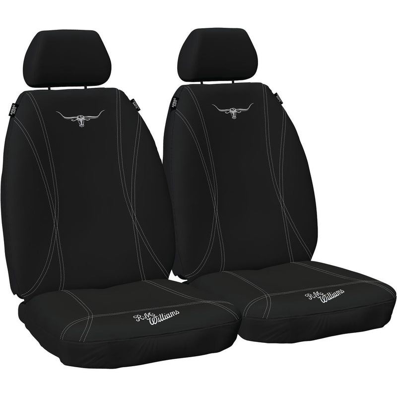 R.M. Williams Front Car Seat Covers Neoprene, Black/White