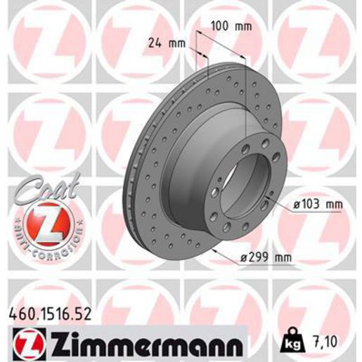 Zimmermann Sport Z Brake Rotor Single 299mm Rear