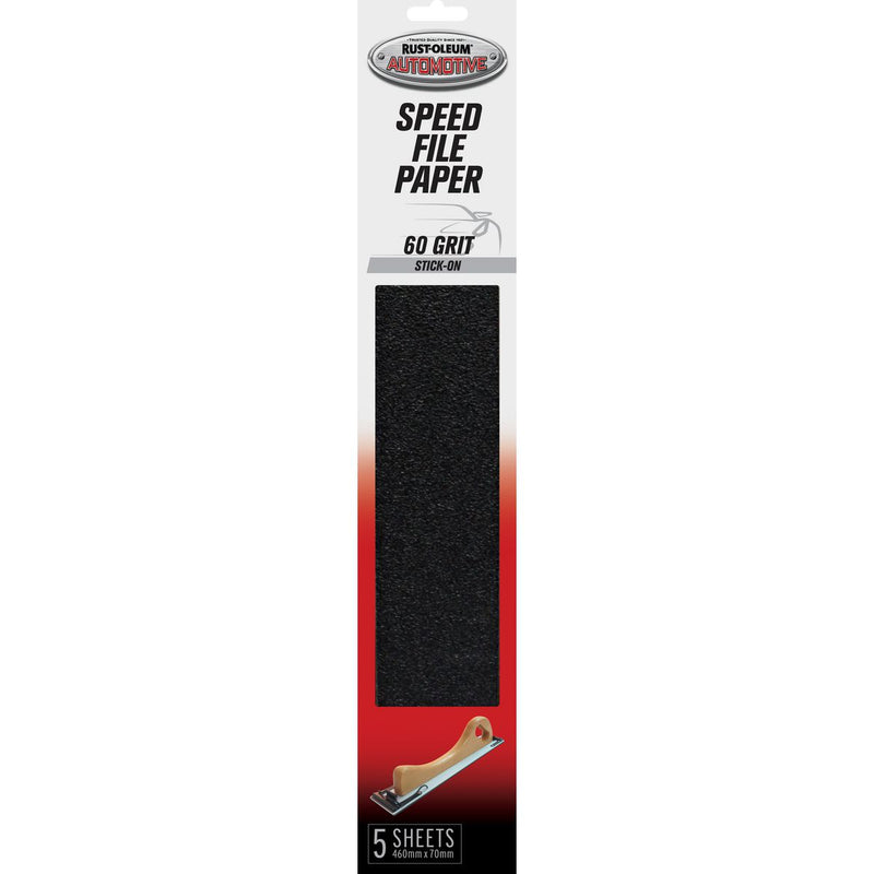 Rust-Oleum Speed File Paper 60 Grit 5 Pack 367648