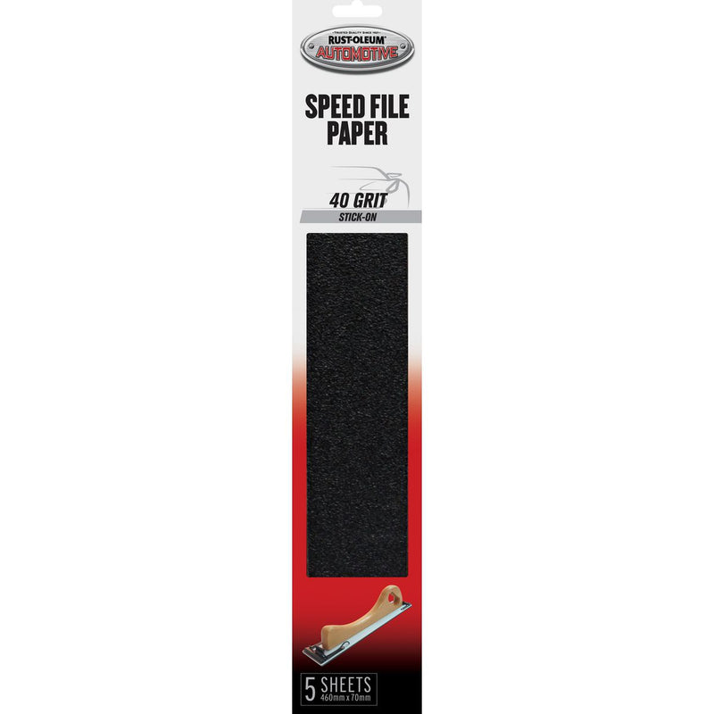 Rust-Oleum Speed File Paper 40 Grit 5 Pack 367647