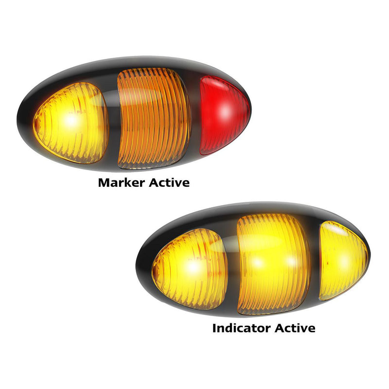 LED Autolamps Twin Function Side Indicator with Red/Amber