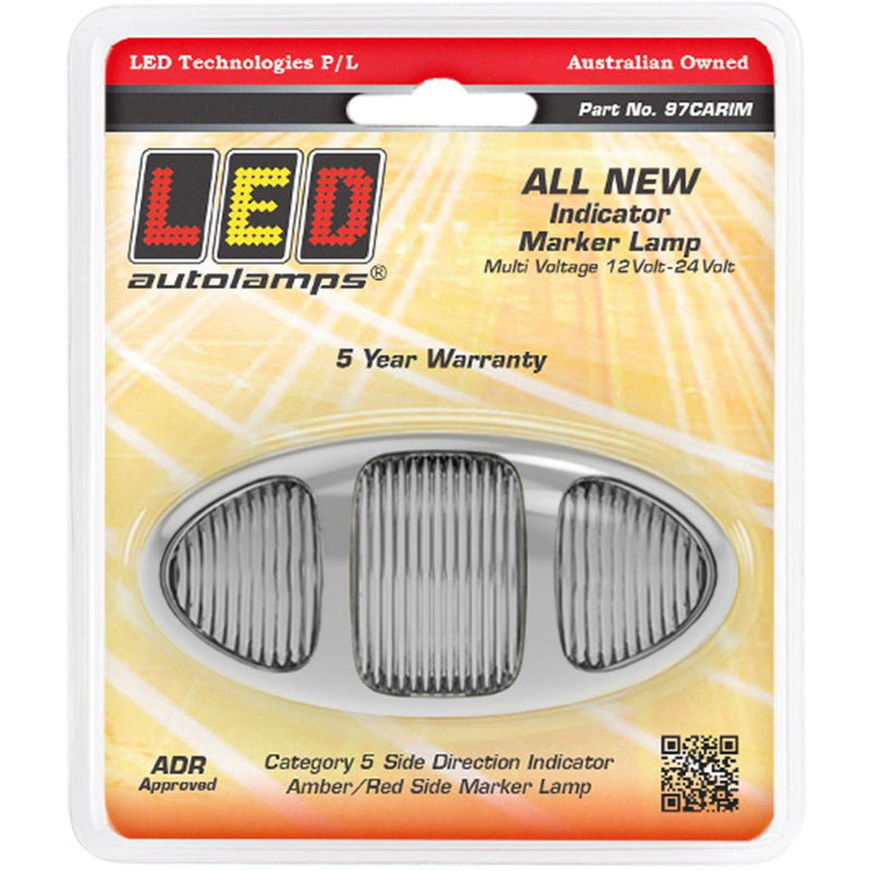 LED Autolamps Side Indicator Lamp Twin Function Amber/Red