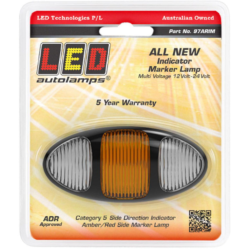 LED Autolamps Twin Function Side Indicator with Red/Amber