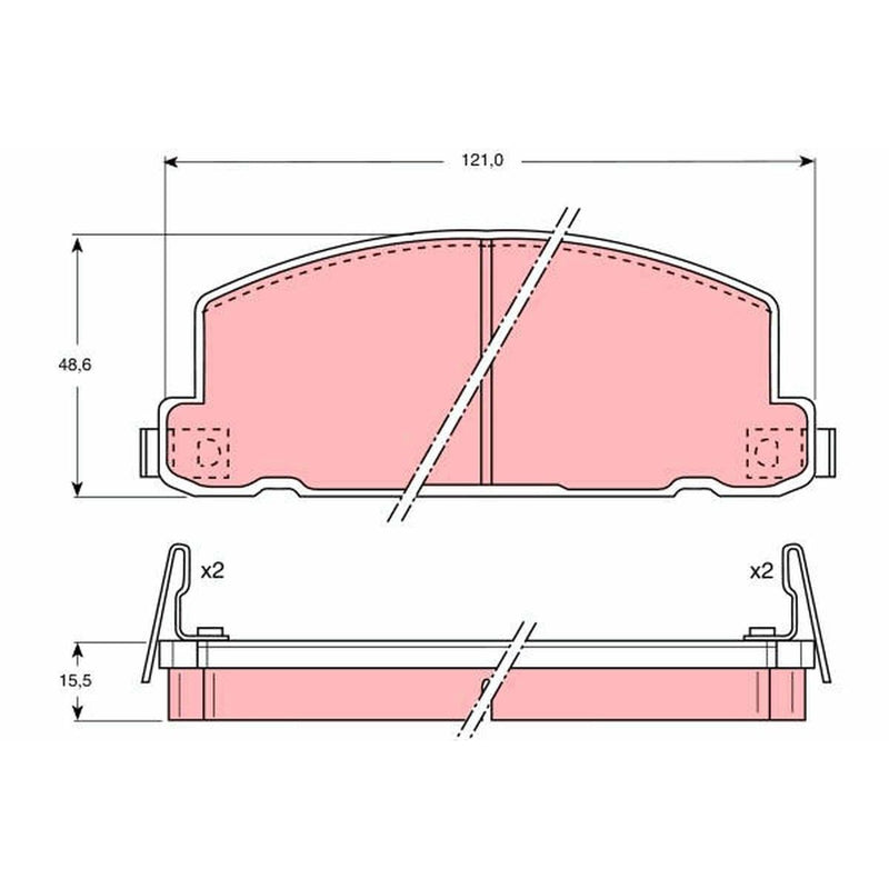 TRW Cotec Brake Pad Set GDB749