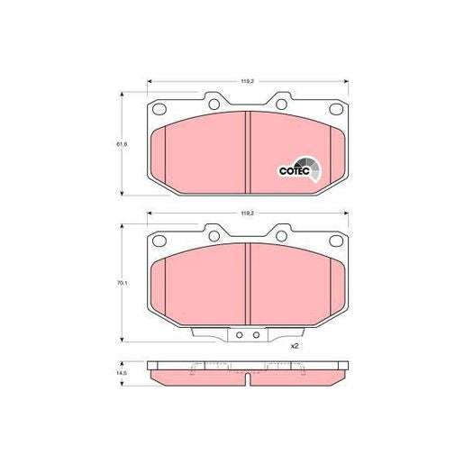 TRW Brake Pad Set GDB1006DT