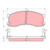 TRW Cotec Brake Pad Set Front GDB1037