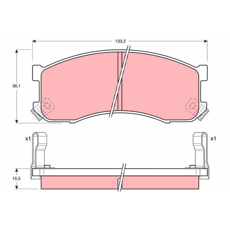 TRW Cotec Brake Pad Set Front GDB1037