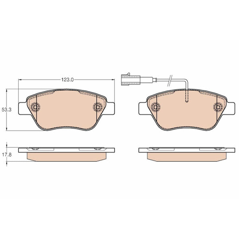 TRW Cotec Brake Pad Set GDB1654